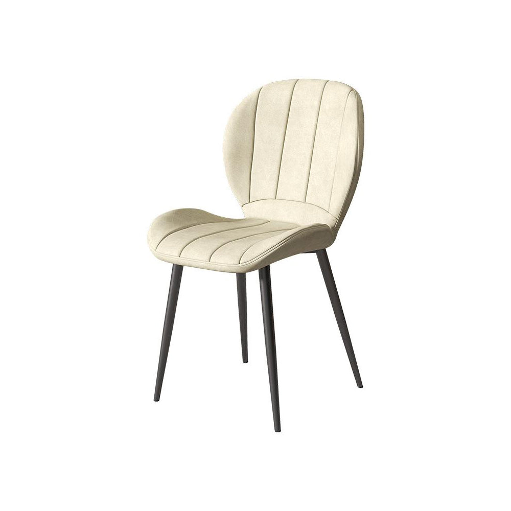 LIVARA DC1040 Faux Leather Fabric Dining Chair Carbon Steel Legs