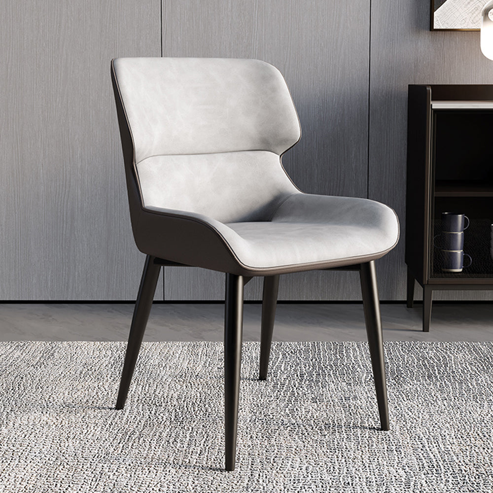 LIVARA DC1041 Faux Leather Fabric Dining Chair Carbon Steel Legs