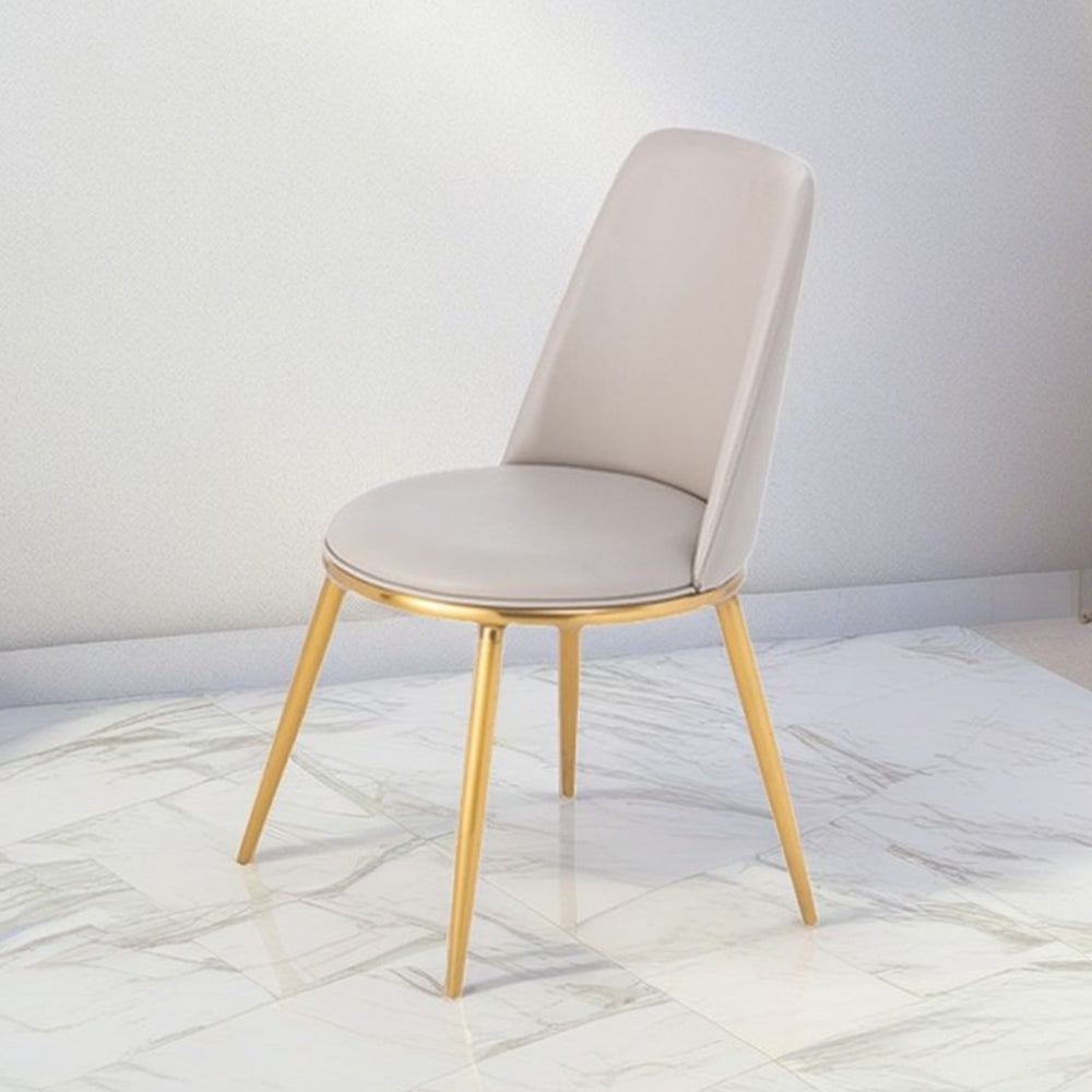 LIVARA DC1046 Faux Leather Fabric Dining Chair Stainless Steel Legs