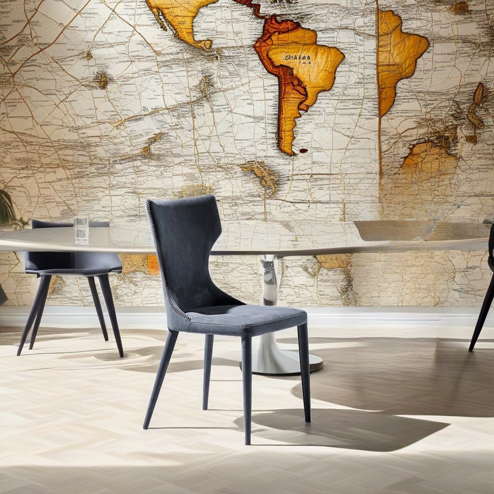 LIVARA DC1048 Modern Luxury Style Dining Chair Carbon Steel Legs