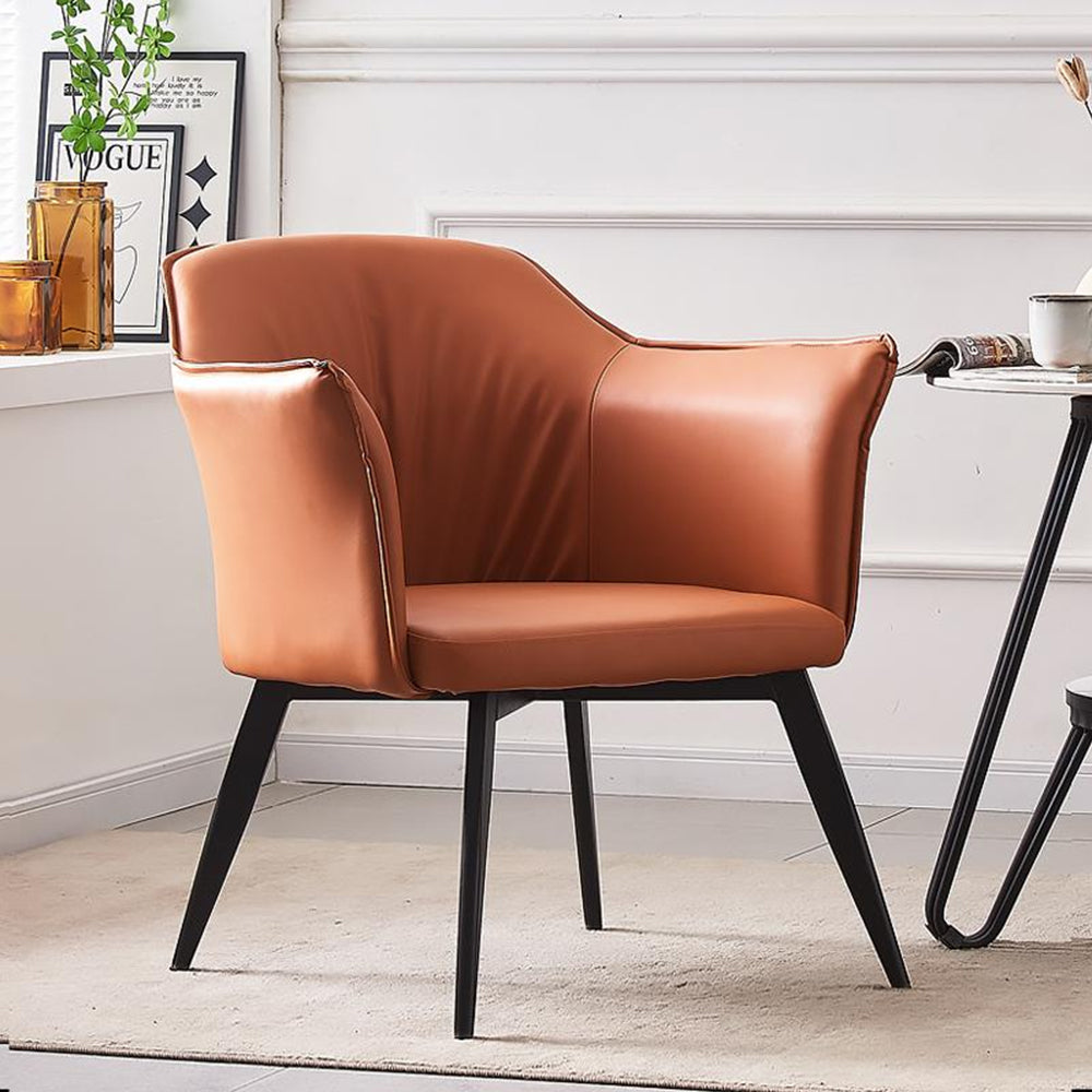 LIVARA DC1050 Faux Leather Fabric Dining Chair Carbon Steel Legs