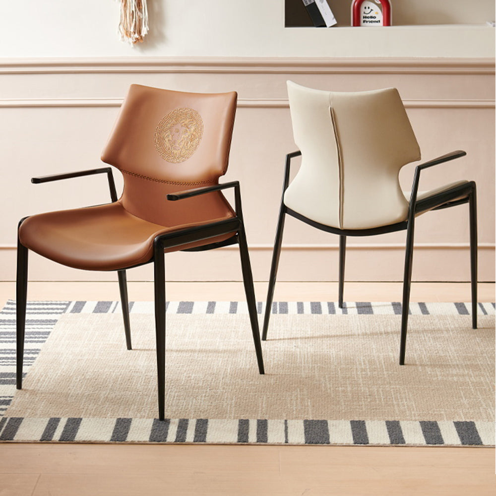 LIVARA DC1115 Faux Leather Fabric Dining Chair Stainless Steel Legs