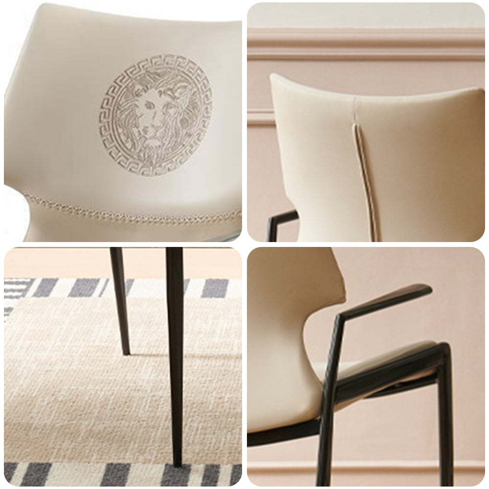 LIVARA DC1115 Faux Leather Fabric Dining Chair Stainless Steel Legs