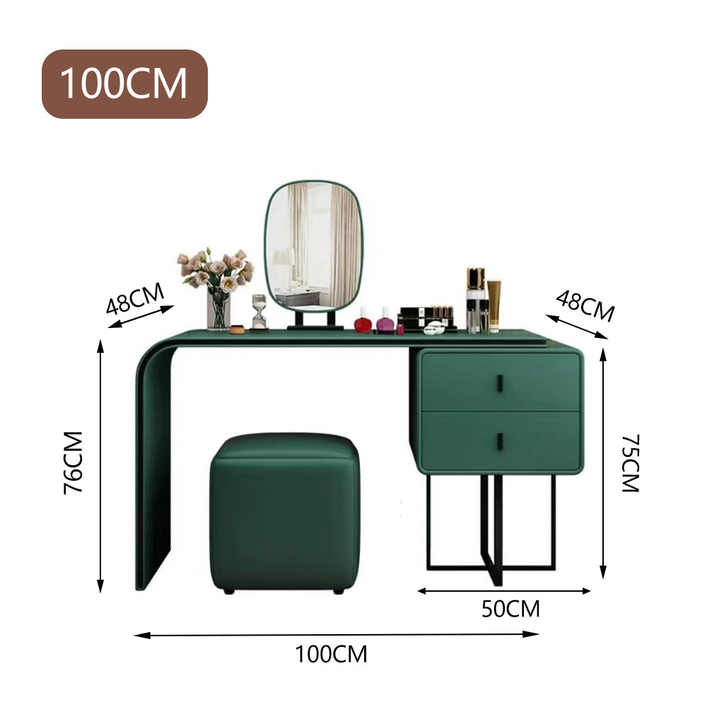 LIVARA DR1008 100-120cm Carbon Steel Dressing Table With Mirror - Green