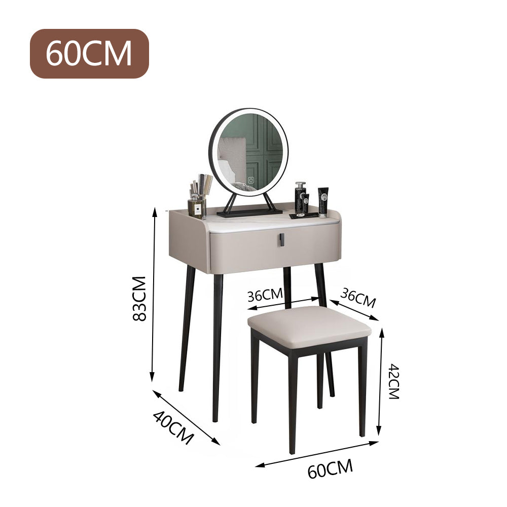 LIVARA DR1020 60cm Rock Countertop Solid Wood Cabinet Dressing Table