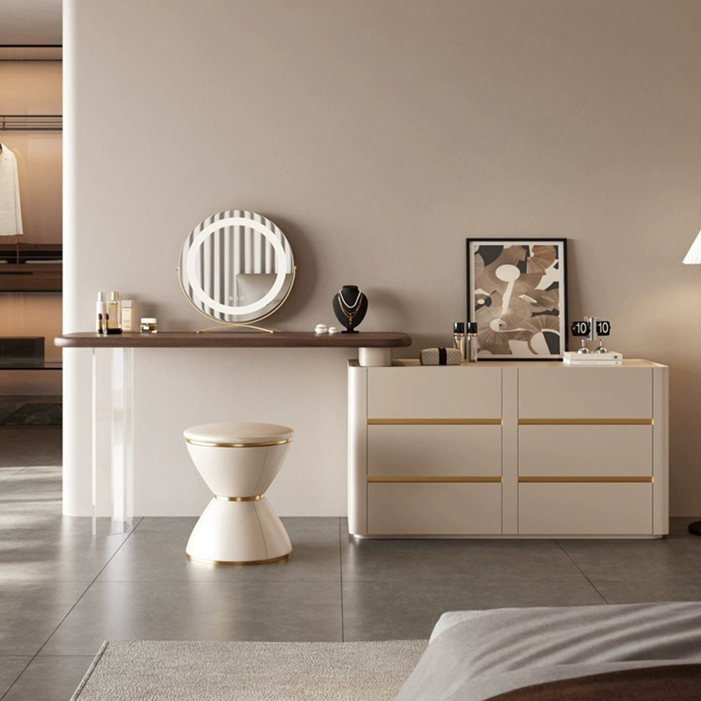 LUXORA DR1039 80-120cm Rock Countertop Solid Wood Cabinet Dressing Table