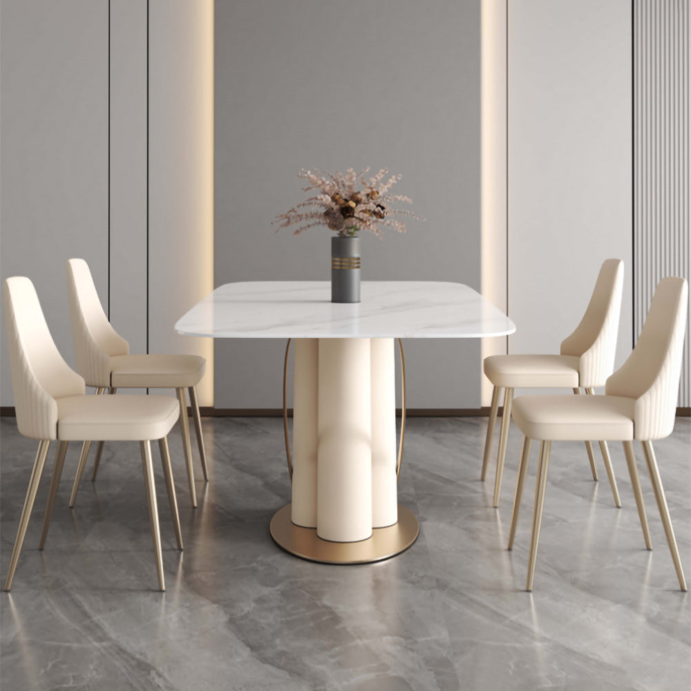 LUXORA DT1008 Light Luxury Style 140-160-180cm Sintered Stone Dining Table