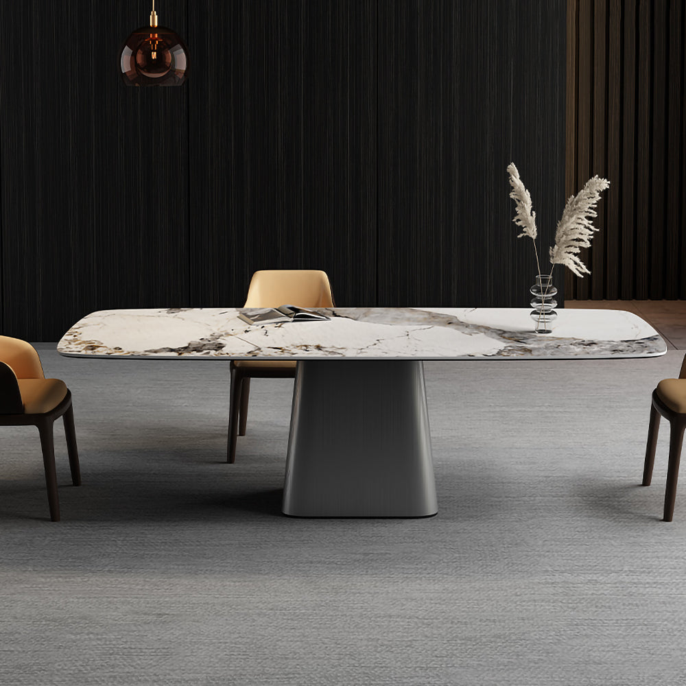 LIVARA DT1014 Minimalist Style 140-160-180cm Sintered Stone Dining Table