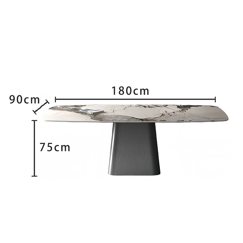 LIVARA DT1014 Minimalist Style 140-160-180cm Sintered Stone Dining Table