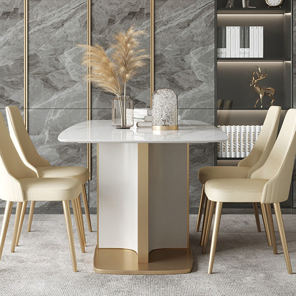 LUXORA DT1016 Light Luxury Style 140-160-180cm Sintered Stone Dining Table