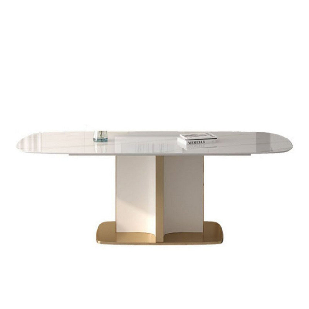 LUXORA DT1016 Light Luxury Style 140-160-180cm Sintered Stone Dining Table