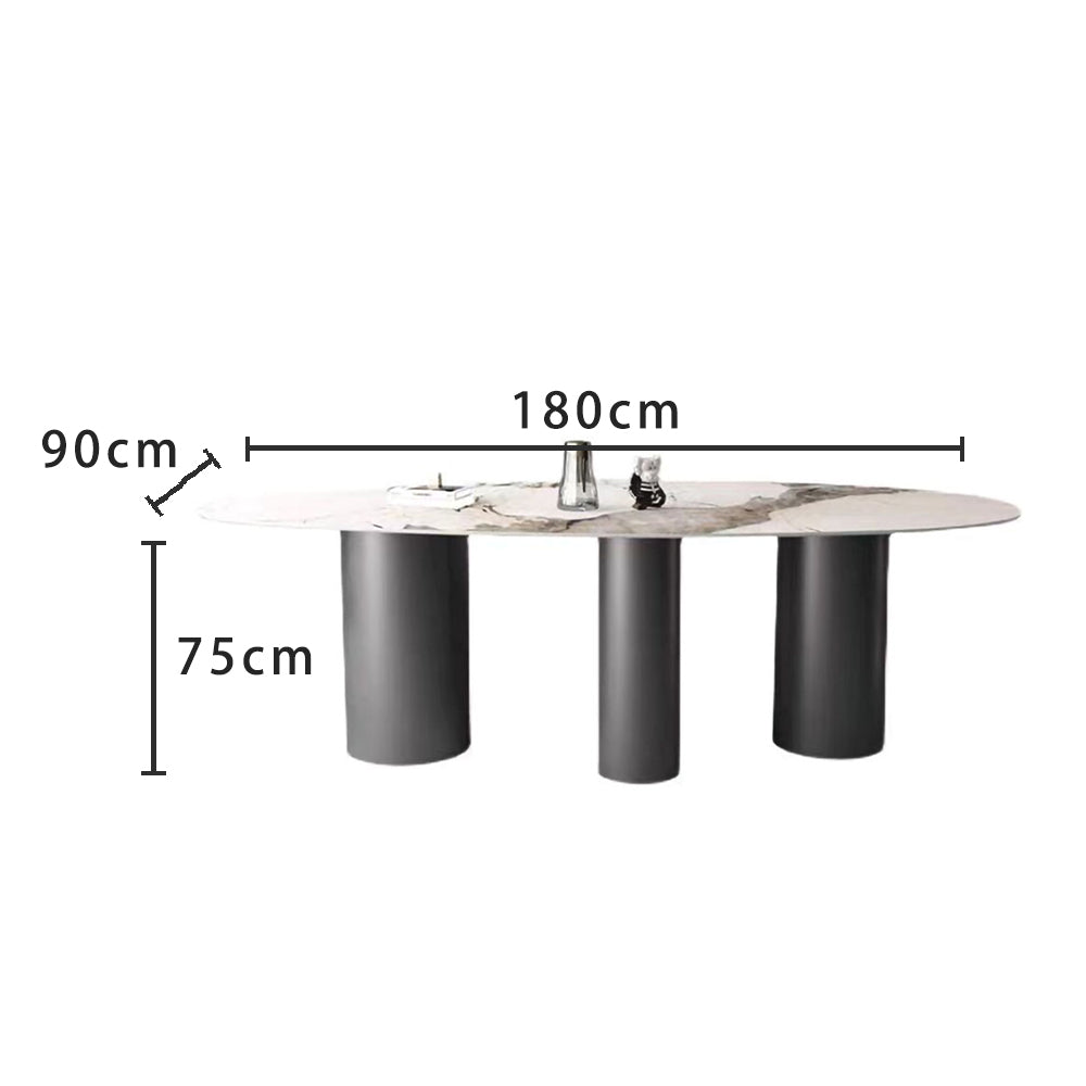LUXORA DT1021 Minimalist Style 160-180cm Sintered Stone Dining Table