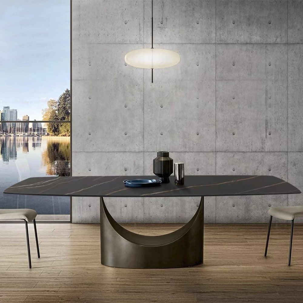 LUXORA DT1027 Minimalist Style 130-140-160-180cm Sintered Stone Dining Table