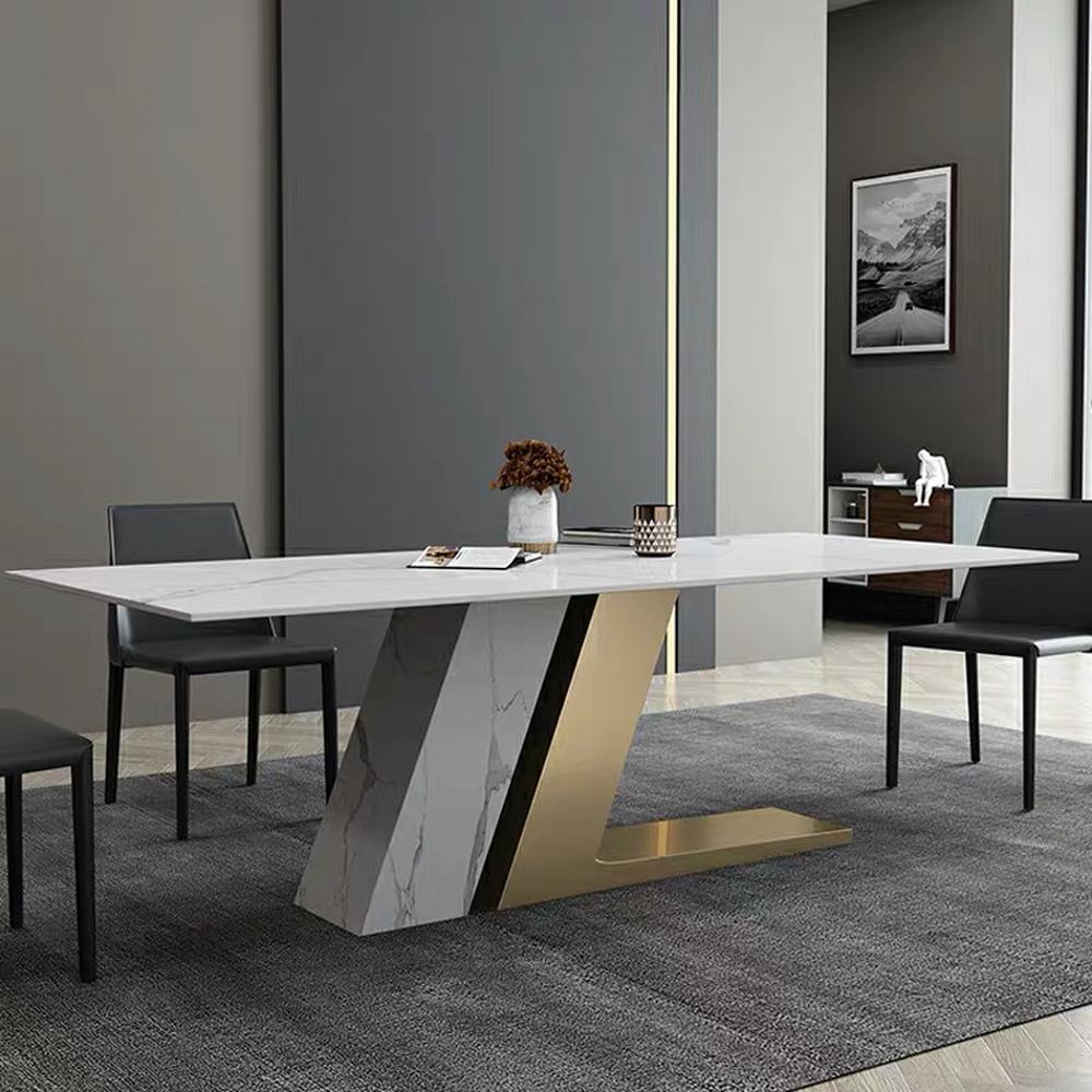 LUXORA DT1029 Light Luxury Style 140-160-180cm Sintered Stone Dining Table