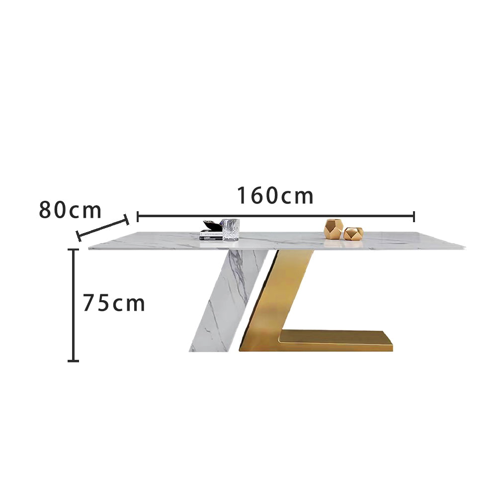 LUXORA DT1029 Light Luxury Style 140-160-180cm Sintered Stone Dining Table