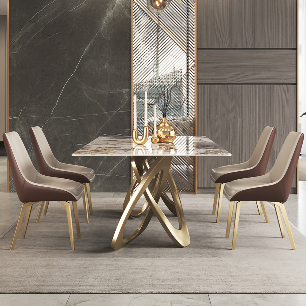 LUXORA DT1035 Light Luxury Style 130-140-160-180cm Sintered Stone Dining Table