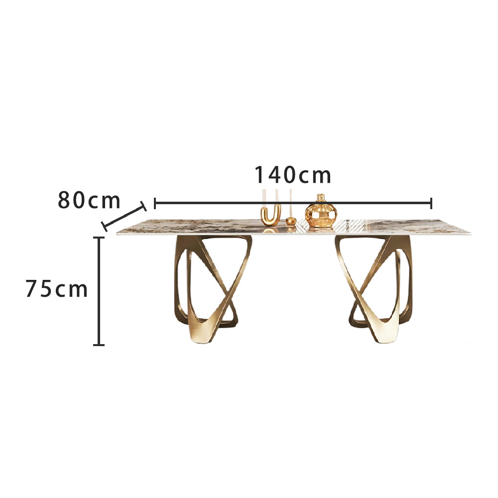 LUXORA DT1035 Light Luxury Style 130-140-160-180cm Sintered Stone Dining Table