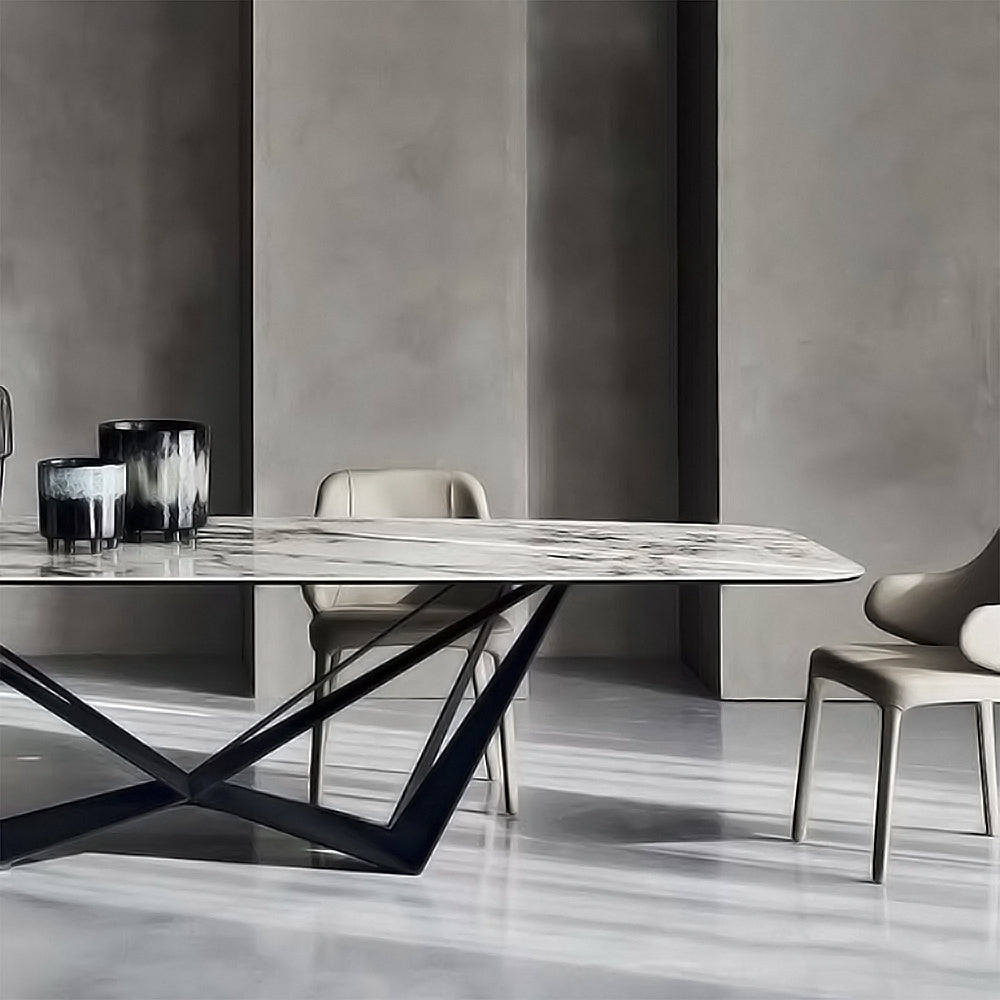 LUXORA DT1038 Minimalist Style 140-160-180cm Sintered Stone Dining Table