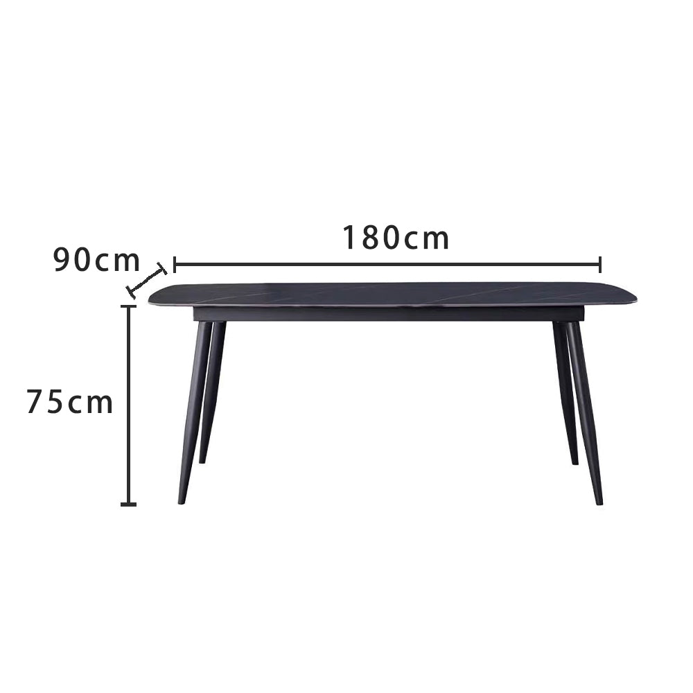 LIVARA DT1042 Minimalist Style 130-140-160-180cm Sintered Stone Dining Table