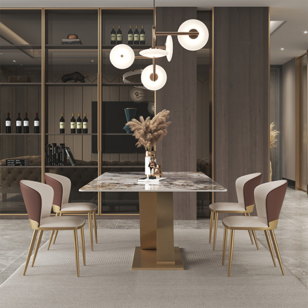 LUXORA DT1058 Light Luxury Style 130-140-160-180cm Sintered Stone Dining Table