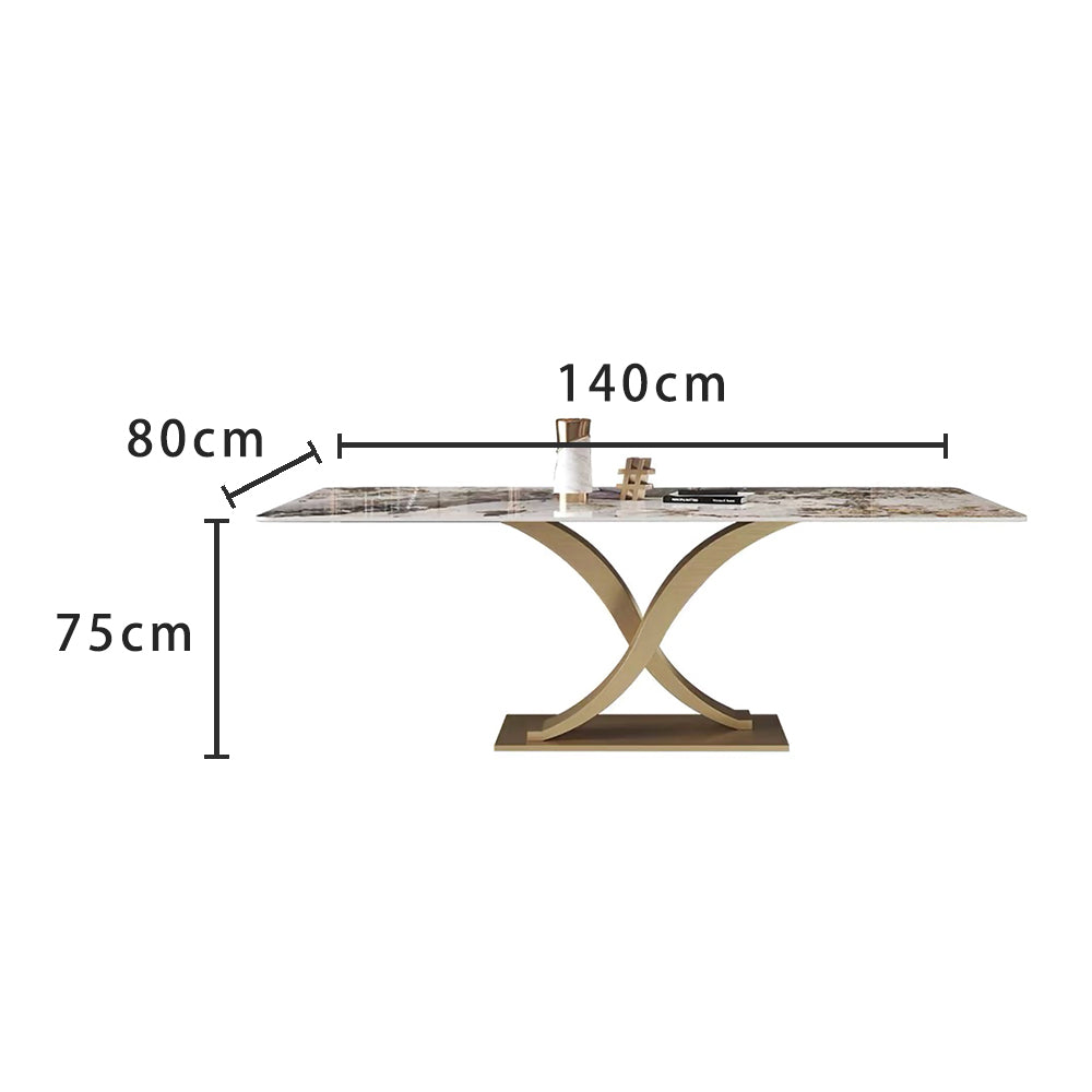 LUXORA DT1058 Light Luxury Style 130-140-160-180cm Sintered Stone Dining Table