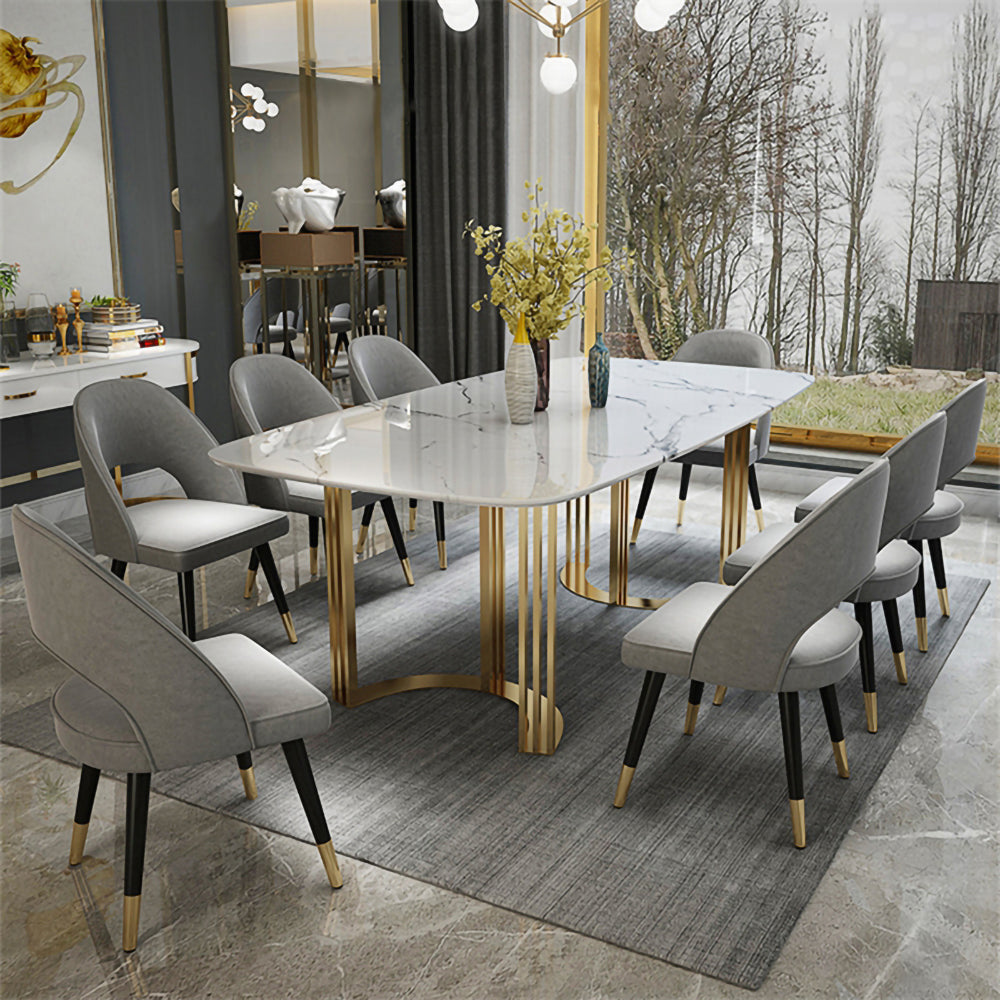 LUXORA DT1068 Light Luxury Style 130-140-160cm Sintered Stone Dining Table