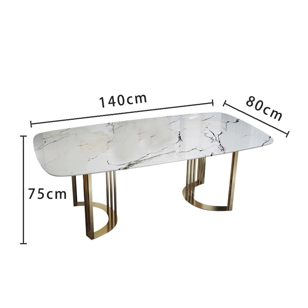 LUXORA DT1068 Light Luxury Style 130-140-160cm Sintered Stone Dining Table