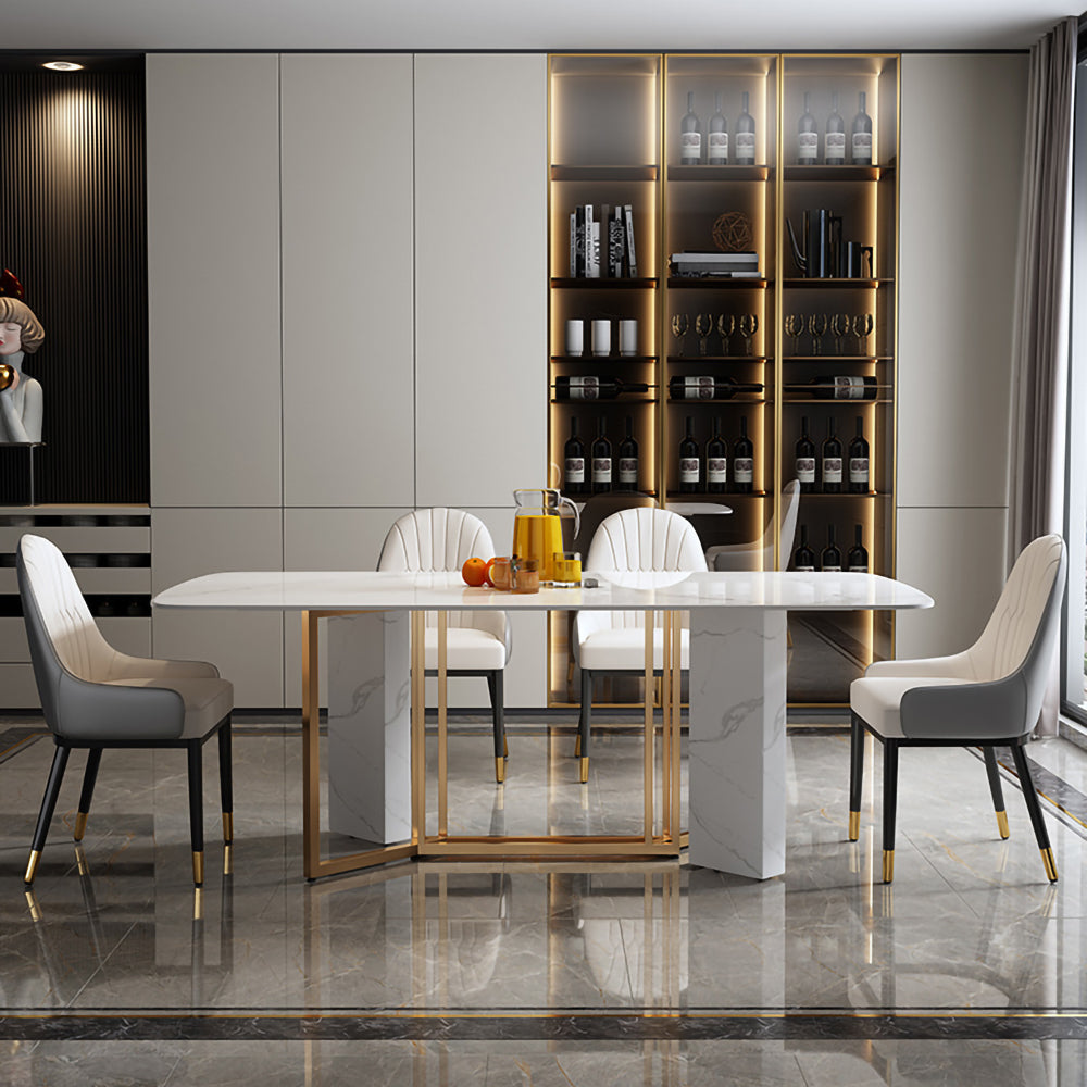 LUXORA DT1077 Light Luxury Style 130-140-160-180cm Sintered Stone Dining Table
