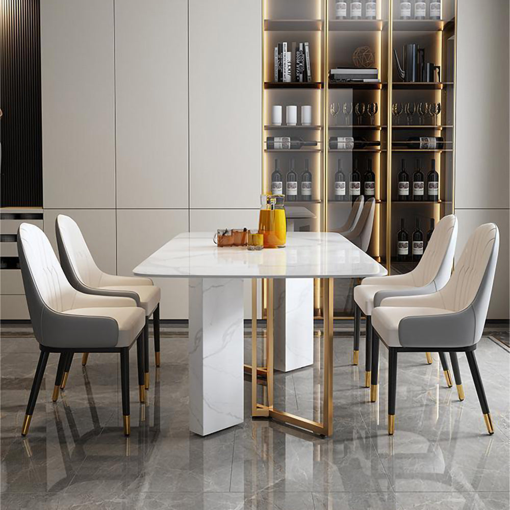 LUXORA DT1077 Light Luxury Style 130-140-160-180cm Sintered Stone Dining Table