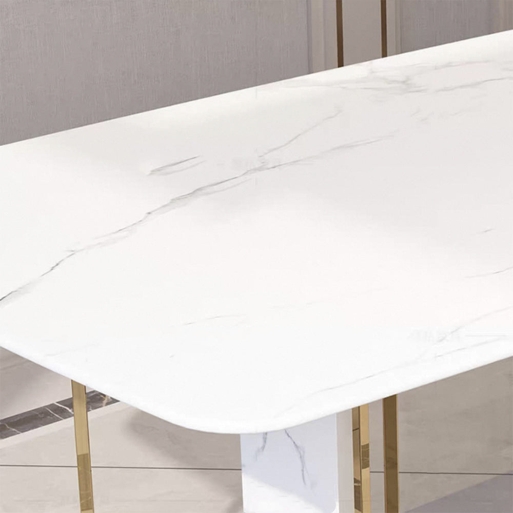 LUXORA DT1077 Light Luxury Style 130-140-160-180cm Sintered Stone Dining Table