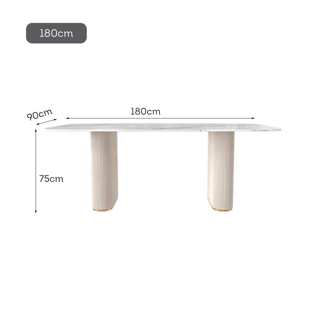LUXORA DT1091 140/160/180cm Length Dining Table High-quality Sintered Stone Tabletop