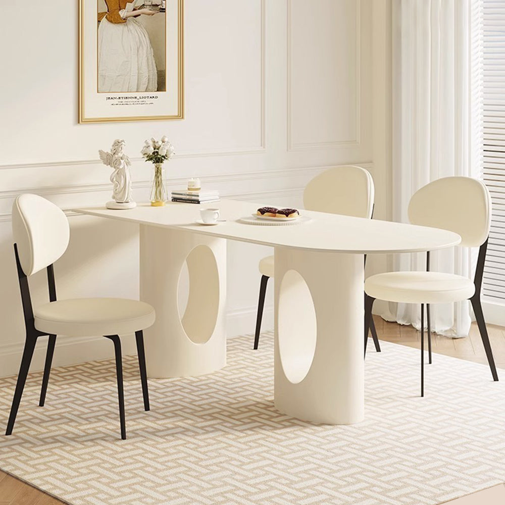 LUXORA DT1104 140/160/180cm Length Sintered Stone Tabletop Dining Table Minimalist Style