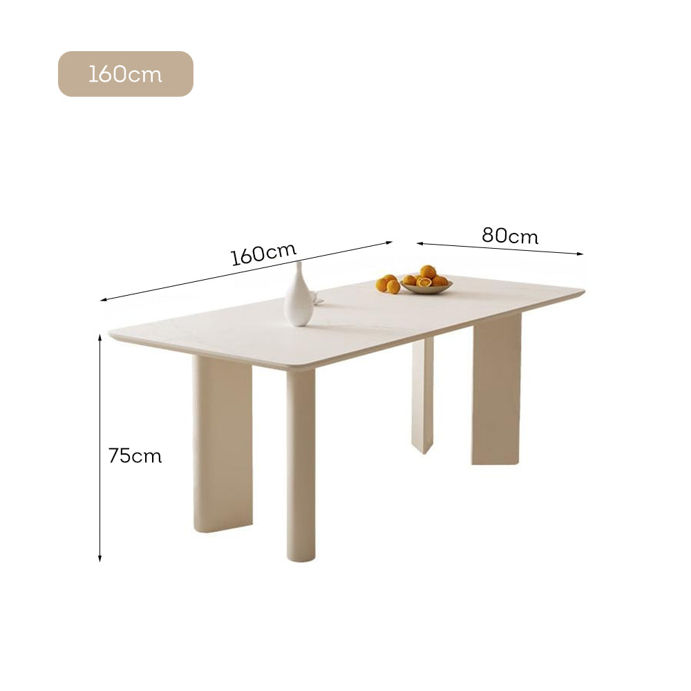 LUXORA DT1107 140/160/180cm Length Sintered Stone Tabletop Dining Table Minimalist Style