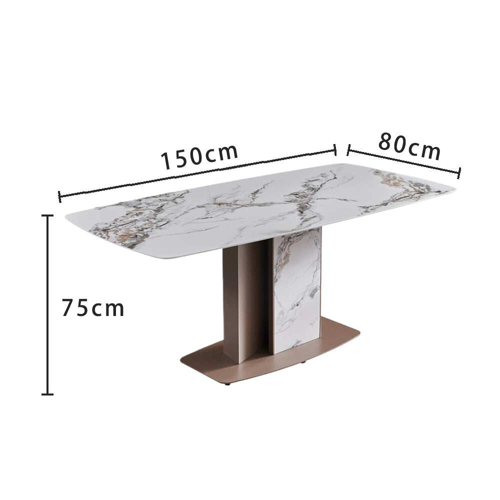 LUXORA DT1129 Light Luxury Style 130-140-150-160cm Sintered Stone Dining Table