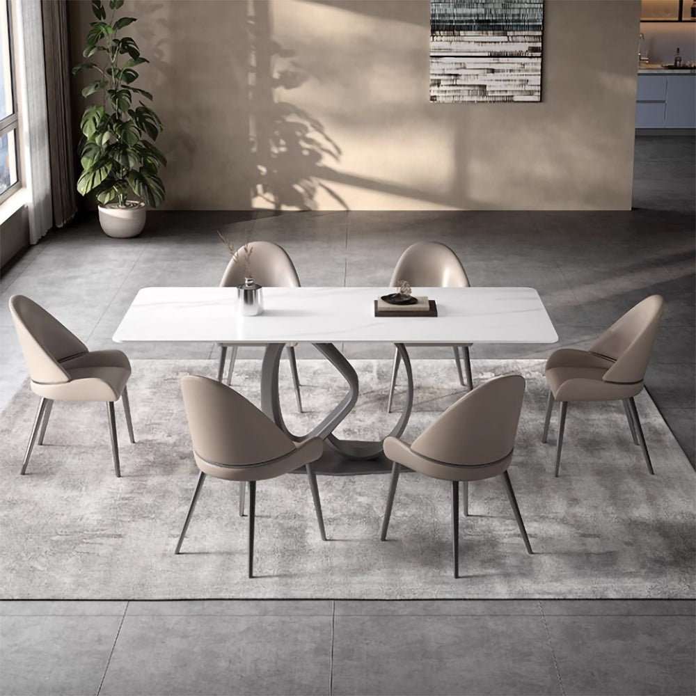 LUXORA DT1134 Minimalist Style 130-140-160-180cm Sintered Stone Dining Table