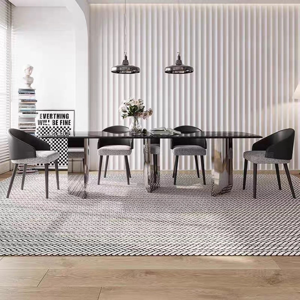 LUXORA DT1157 Minimalist Style 160-180-200cm Tempered Glass Dining Table