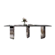 LUXORA DT1157 Minimalist Style 160-180-200cm Tempered Glass Dining Table