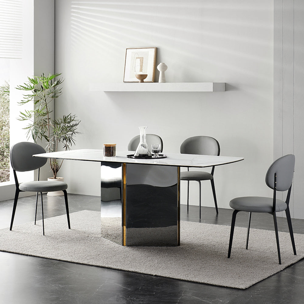 LUXORA DT1177 140/160/180cm Length 12mm Thickness Sintered Stone Tabletop Dining Table