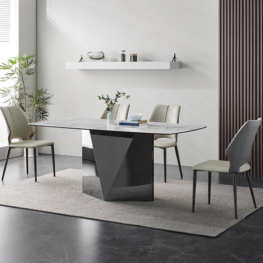 LUXORA DT1178 140/160/180cm Length 12mm Thickness Sintered Stone Tabletop Dining Table