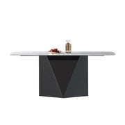 LUXORA DT1178 140/160/180cm Length 12mm Thickness Sintered Stone Tabletop Dining Table