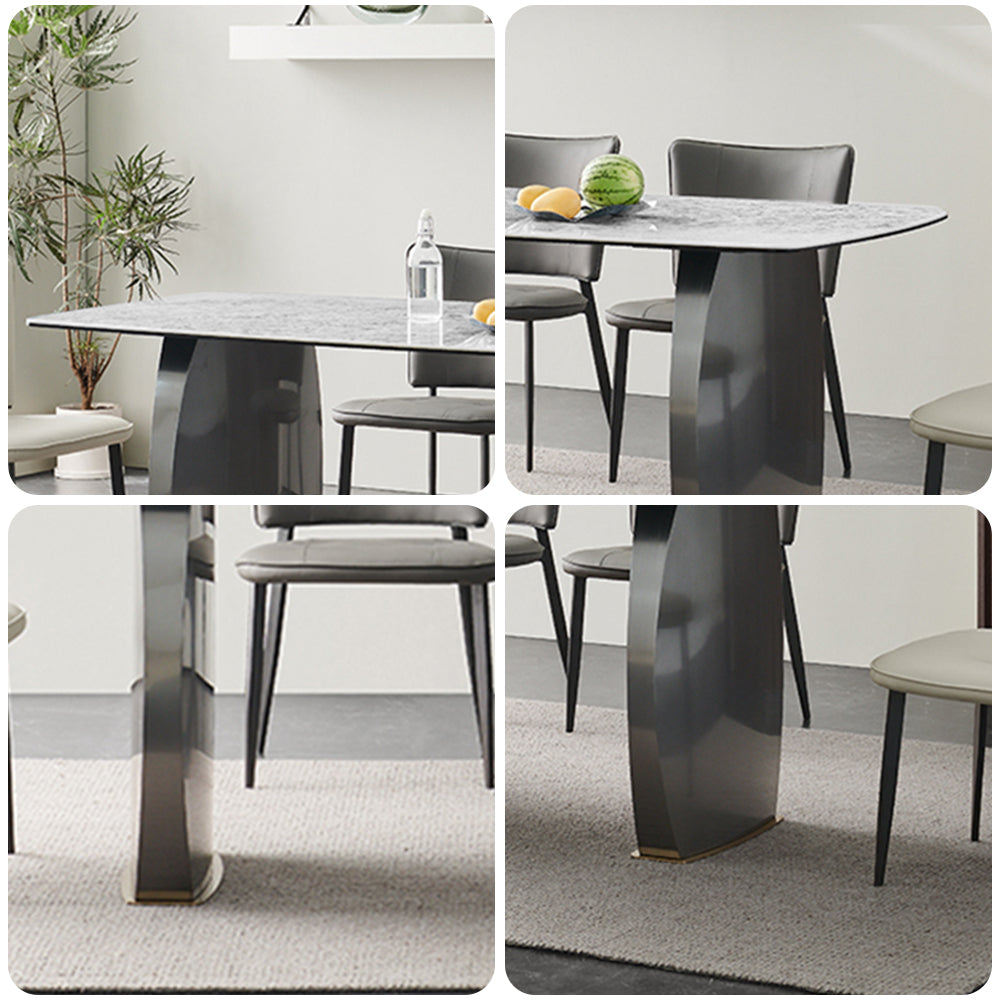 LUXORA DT1179 140/160/180cm Length 12mm Thickness Sintered Stone Tabletop Dining Table