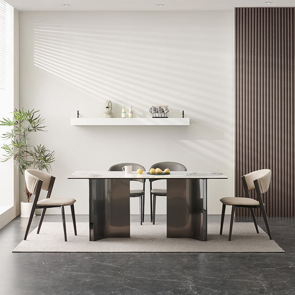 LUXORA DT1180 140/160/180cm Length 12mm Thickness Sintered Stone Tabletop Dining Table