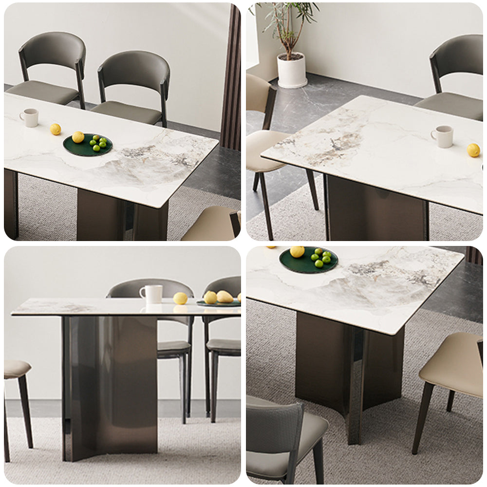LUXORA DT1180 140/160/180cm Length 12mm Thickness Sintered Stone Tabletop Dining Table