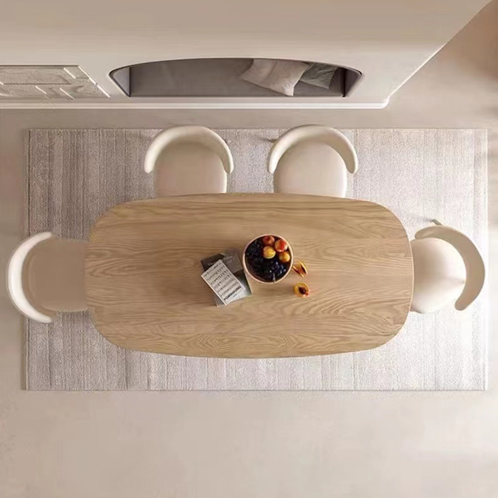 LUXORA DT1204 140/160/180cm Length Solid Wood Tabletop Dining Table Stainless Steel Frame