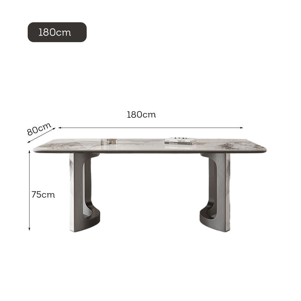 LUXORA DT1218 140/160/180cm Length Sintered Stone Tabletop Dining Table