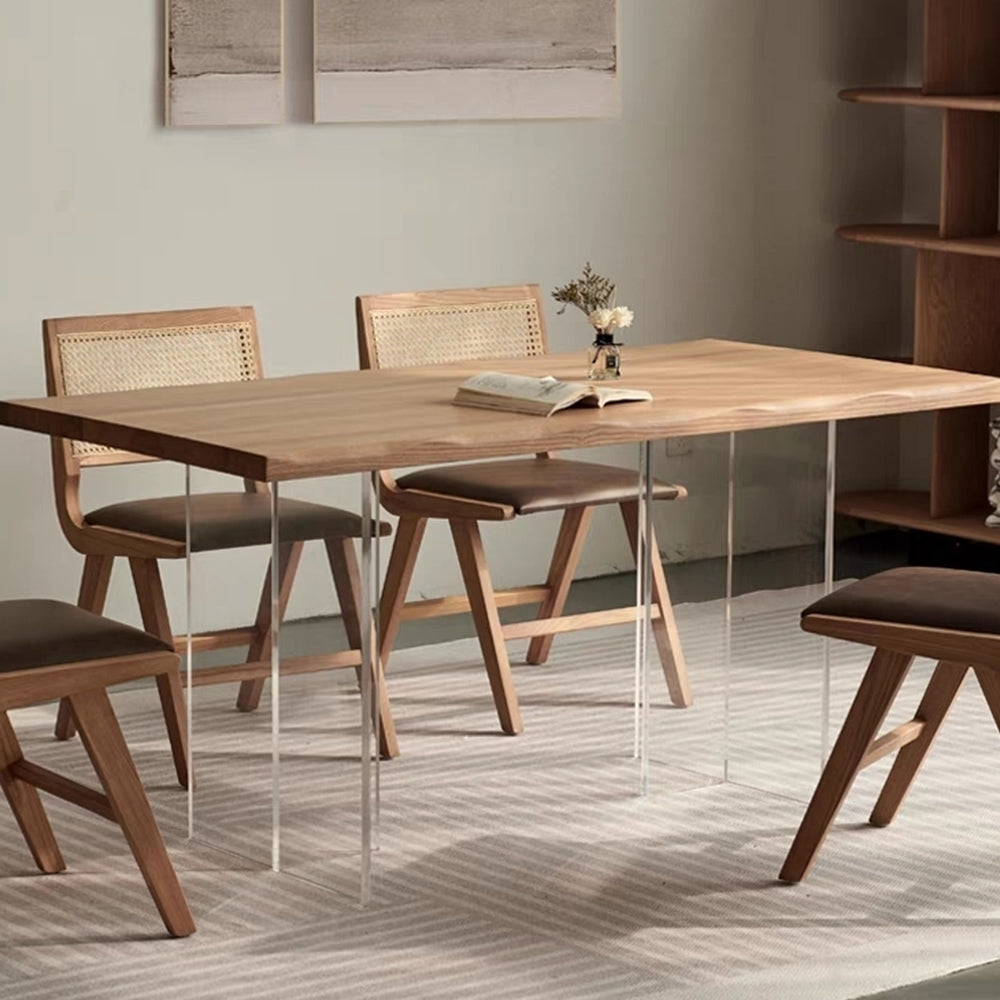 LUXORA DT1220 140/160/180cm Length Dining Table 25mm Thick Solid Wood Tabletop