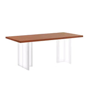 LUXORA DT1220 140/160/180cm Length Dining Table 25mm Thick Solid Wood Tabletop