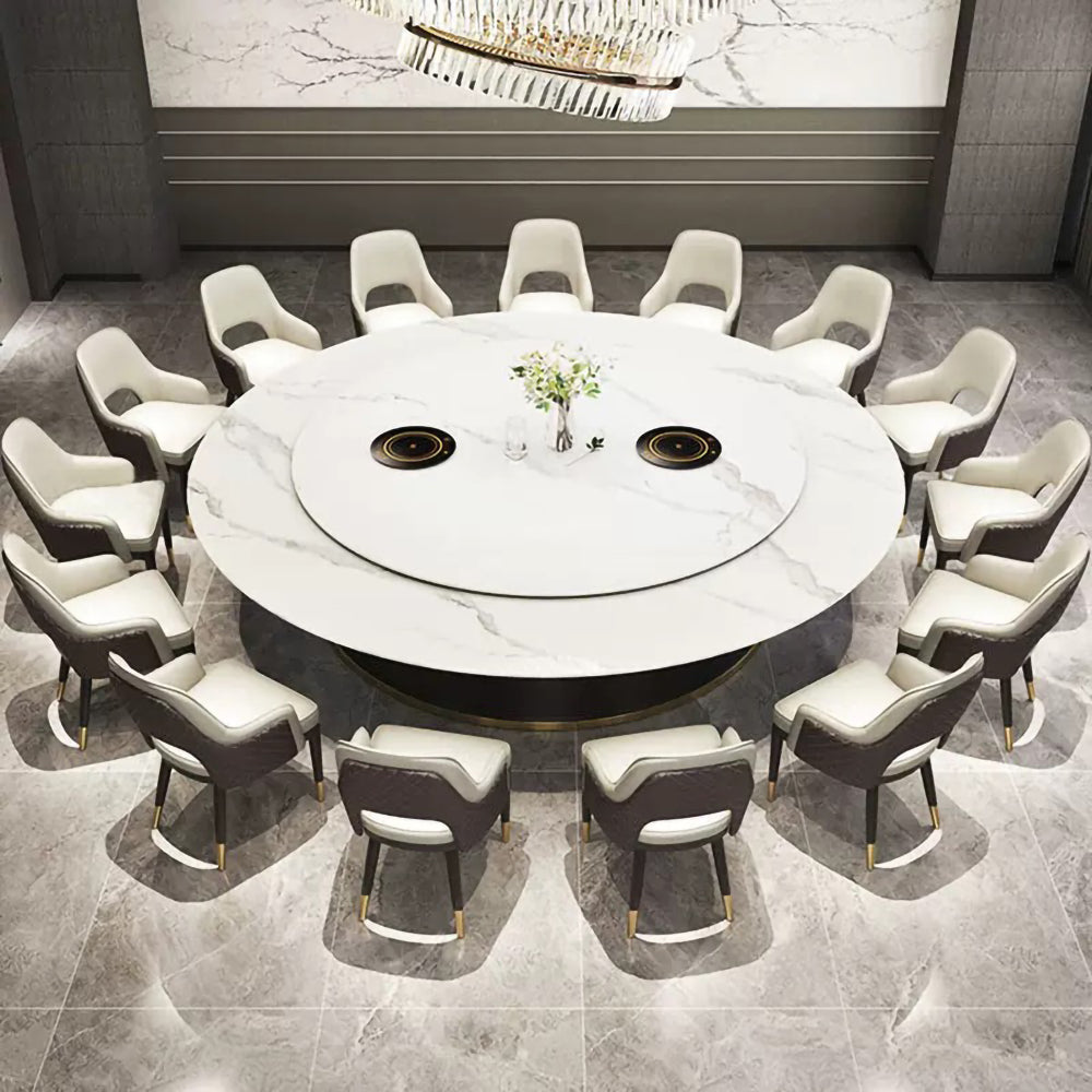 LUXORA DT1240 Light Luxury Style 180-200-220-240-260-280-300-320cm Round Sintered Stone Dining Table