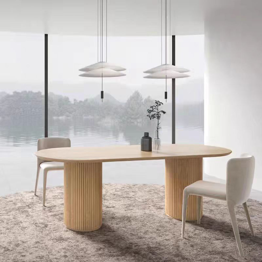 LUXORA DT1271 Minimalist Style 140-160-180-200cm Solid Wood Dining Table