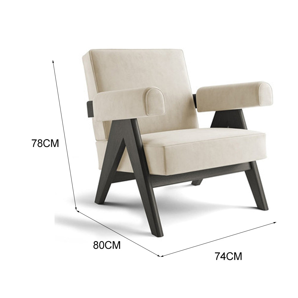 LIVARA EC1027 Solid Wood Frame Leisure Chair
